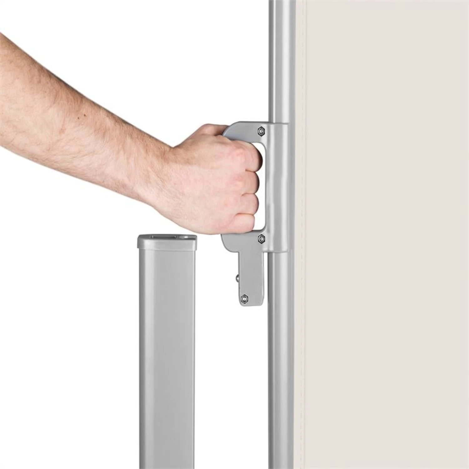 Bari 320 Seitenmarkise Seitenrollo 300x200cm Aluminium Creme 7 Bari 320 Seitenmarkise Seitenrollo 300x200cm Aluminium Creme – Bild 5