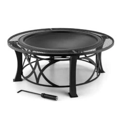 Ronda Feuerschale Ø95cm Grill Feuerstelle Funkenschutz Stahl Brüniert -Gartenbedarf Geschäft 10028583 yy 0007 titel 07 Blumfeldt Ronda Feuerschale 95cm Grill