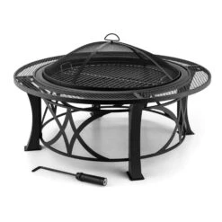 Ronda Feuerschale Ø95cm Grill Feuerstelle Funkenschutz Stahl Brüniert -Gartenbedarf Geschäft 10028583 yy 0009 titel 09 Blumfeldt Ronda Feuerschale 95cm Grill