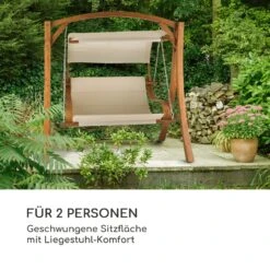 Maui Hollywoodschaukel 110 Cm 2-Sitzer Sonnensegel Polyester Lärche -Gartenbedarf Geschäft 10029199 de 0004 logo