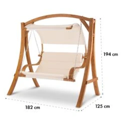 Maui Hollywoodschaukel 110 Cm 2-Sitzer Sonnensegel Polyester Lärche -Gartenbedarf Geschäft 10029199 yy 0009 logo