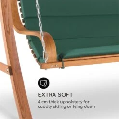 Tahiti Hollywoodschaukel 110 Cm 2-Sitzer Sonnendach Polyester Lärche -Gartenbedarf Geschäft 10029200 yy 0004 logo Blumfeldt Tahiti Hollywoodschaukel Sonnendach