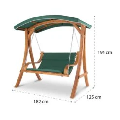 Tahiti Hollywoodschaukel 110 Cm 2-Sitzer Sonnendach Polyester Lärche -Gartenbedarf Geschäft 10029200 yy 0008 logo Blumfeldt Tahiti Hollywoodschaukel Sonnendach