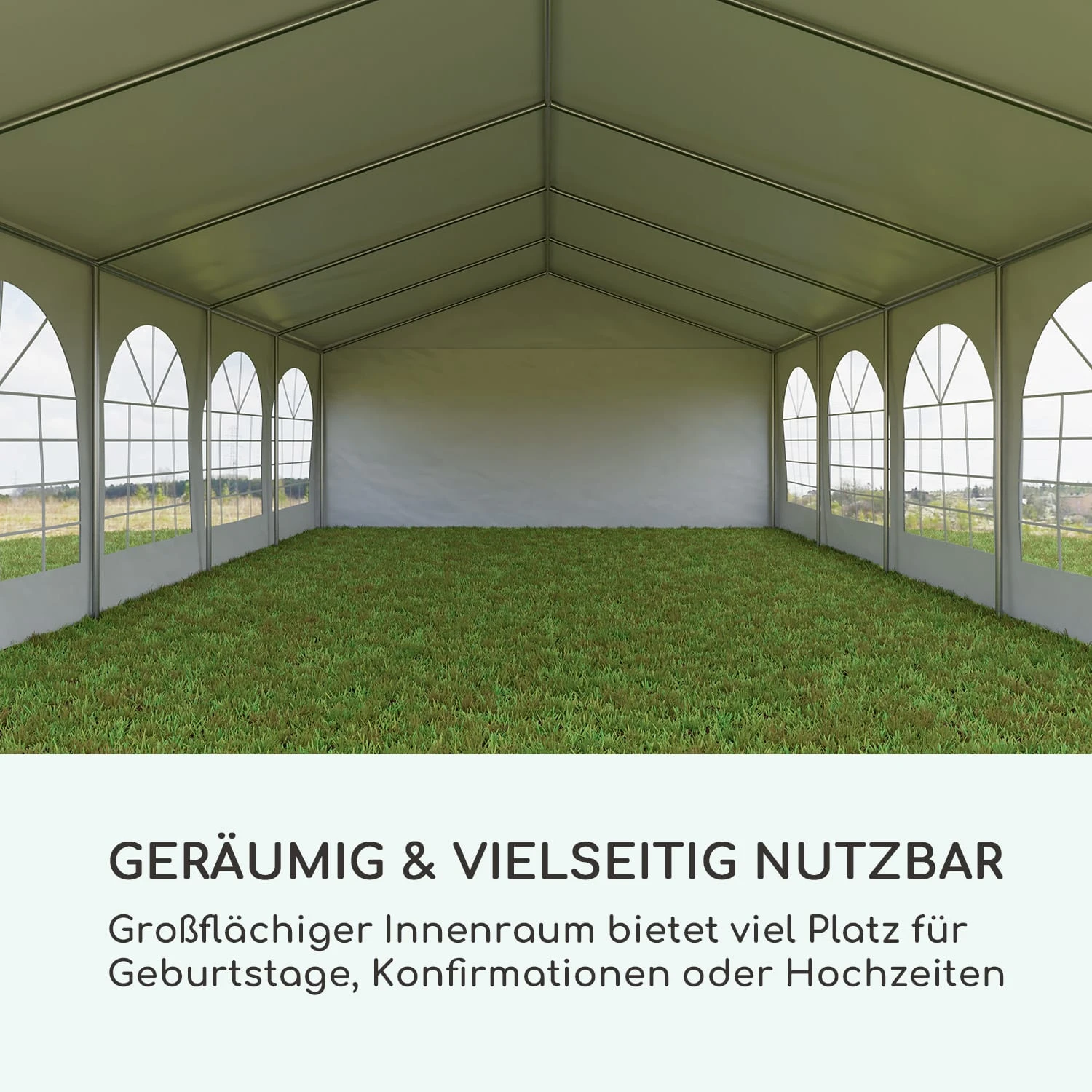 Sommerfest 5x10m 500 G/m² Partyzelt Festzelt PVC Wasserdicht Verzinkt 5 Sommerfest 5x10m 500 G/m² Partyzelt Festzelt PVC Wasserdicht Verzinkt – Bild 3