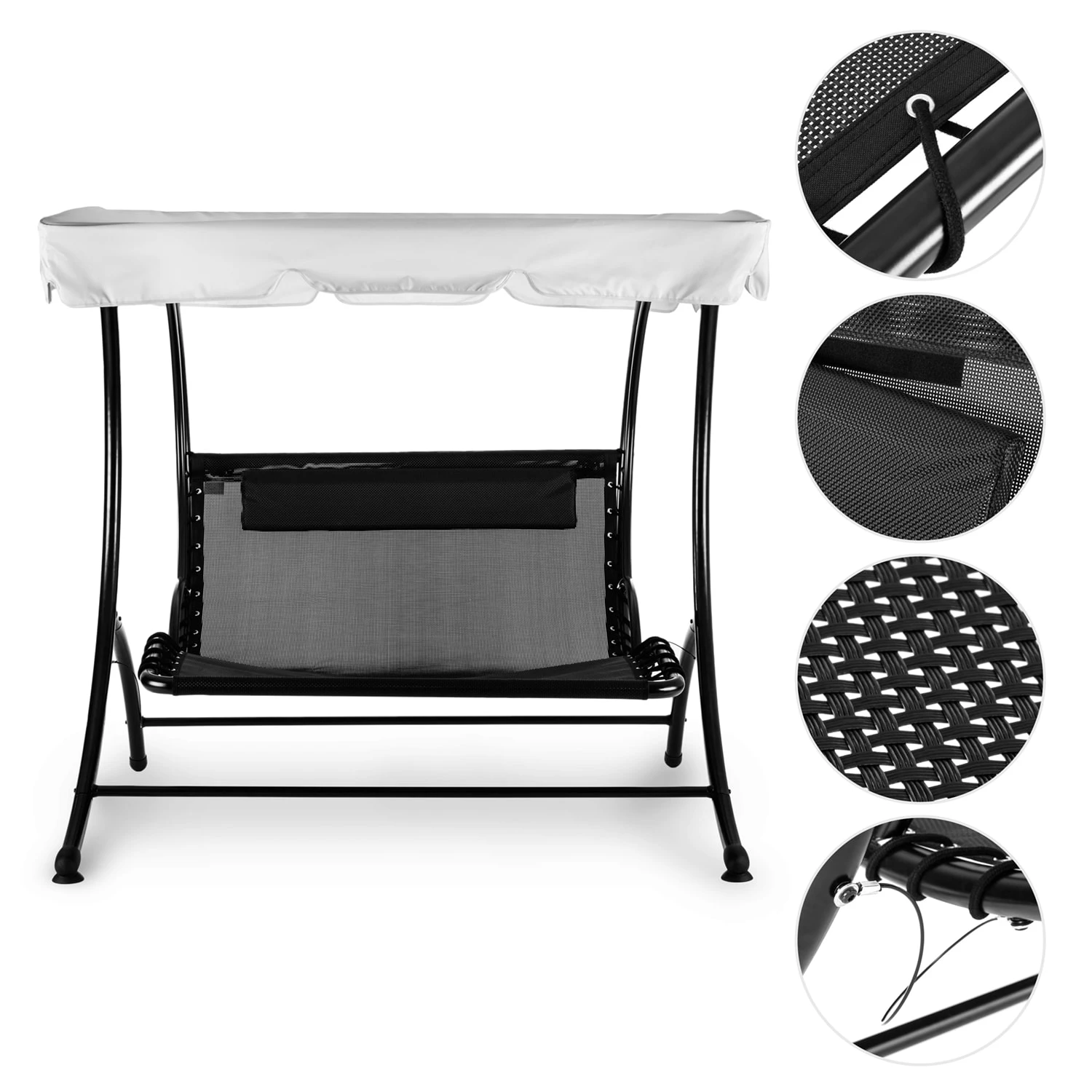 Aristo Schwingliege Gartenliege Gartenschaukel Inkl. Kissen 4 Aristo Schwingliege Gartenliege Gartenschaukel Inkl. Kissen – Bild 2