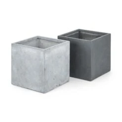 Solidflor Pflanzkübel Pflanzgefäß 79,5x38x38 Cm Fiberton Grau -Gartenbedarf Geschäft 10029842 yy 0005 variant Blumfeldt Solidflor Pflanztopf