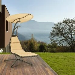 Dahlia Creamy Beige Schwingliege 200 Cm Sonnensegel Polyester Stahl -Gartenbedarf Geschäft 10029977 yy 0004 ambient hanging chair