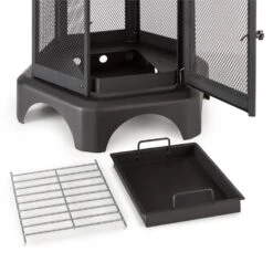 Mandala Gartenkamin Feuerstelle Thermolack Inkl. Schürhaken -Gartenbedarf Geschäft 10030147 yy 0005 detail Fire Basket black