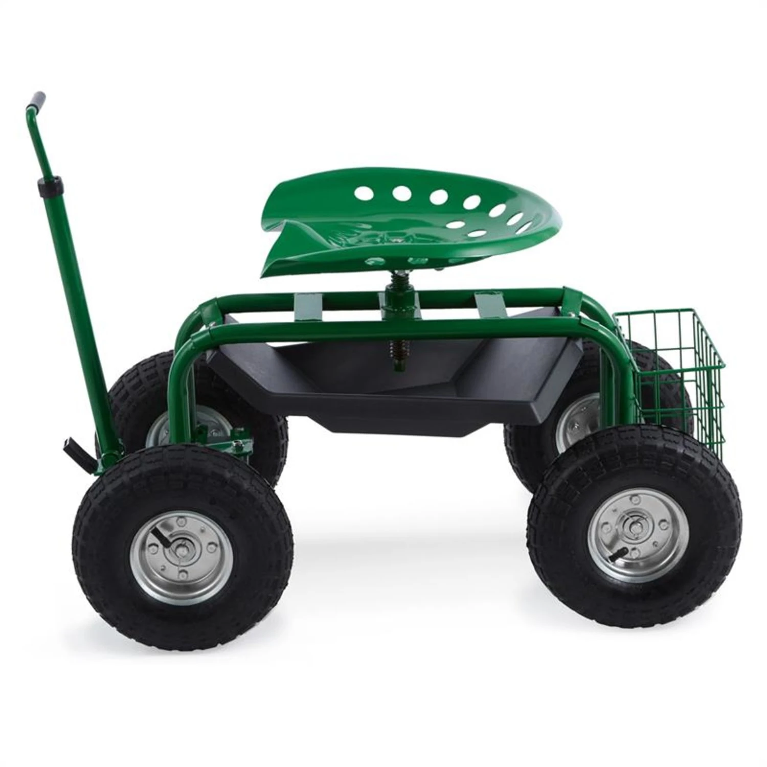 Waldbeck Park Ranger Gartensitz 130 Kg Fahrbar Ablage Stahl Grün 4 Waldbeck Park Ranger Gartensitz 130 Kg Fahrbar Ablage Stahl Grün – Bild 2