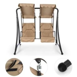 Skywalker Hollywoodschaukel Gartenschaukel 180 Cm 2 Sitze Sonnendach -Gartenbedarf Geschäft 10030567 yy 0003 detail Blumfeldt Skywalker Hollywoodschaukel