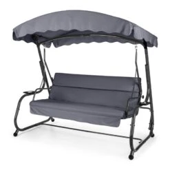 High Society Hollywoodschaukel Gartenschaukel 220 Cm Grau -Gartenbedarf Geschäft 10030611 yy 0008 front Blumfeldt High Society Hollywoodschaukel dunkelblau