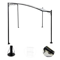 Allure Pergola Vordach Anbaupavillon 300x250cm Polyester Hellbeige 9 Allure Pergola Vordach Anbaupavillon 300x250cm Polyester Hellbeige -Gartenbedarf Geschäft 10030689 yy 0003 detail Blumfeldt Allure Pergola Vordach Anbaupavillon reedit