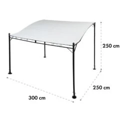 Allure Pergola Vordach Anbaupavillon 300x250cm Polyester Hellbeige 11 Allure Pergola Vordach Anbaupavillon 300x250cm Polyester Hellbeige -Gartenbedarf Geschäft 10030689 yy 0005 logo Blumfeldt Allure Pergola Vordach Anbaupavillon