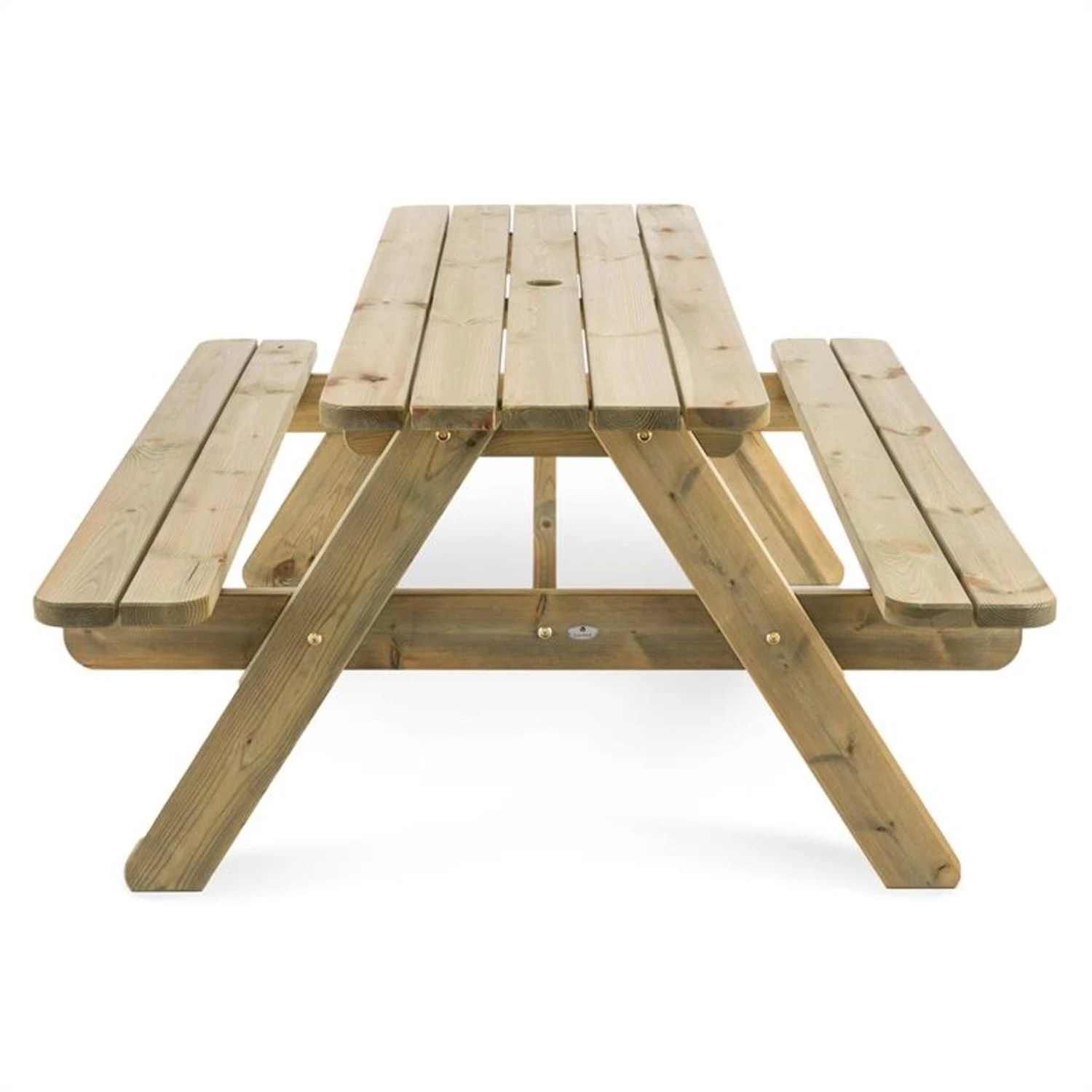 Picknicker 180 Picknicktisch Gartengarnitur Tisch Bank 32mm FSC-Kiefer – Bild 5