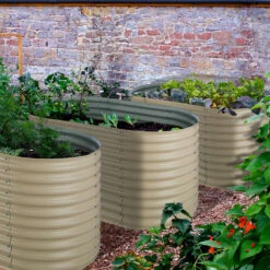 High Grow Hochbeet Gartenbeet 1,6m Zink-Alu-Beschichtung Beige -Gartenbedarf Geschäft 10031114 uk 0003 logo