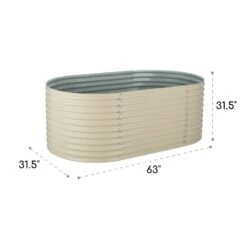 High Grow Hochbeet Gartenbeet 1,6m Zink-Alu-Beschichtung Beige -Gartenbedarf Geschäft 10031114 uk 0005 logo