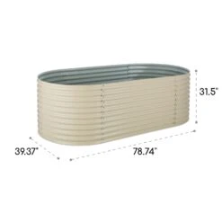 High Grow Hochbeet Gartenbeet 2,0m Zink-Alu-Beschichtung Beige -Gartenbedarf Geschäft 10031120 uk 0005 logo