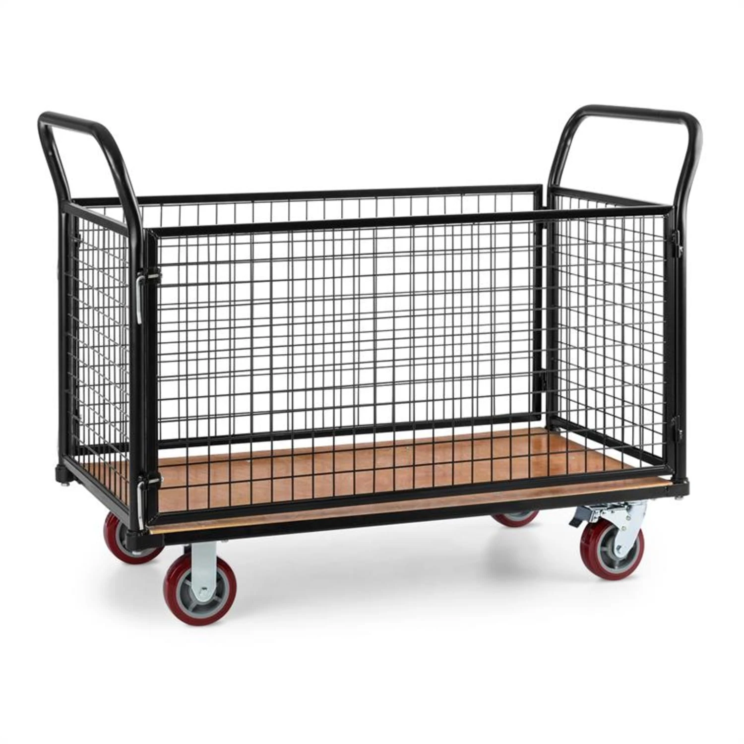 Loadster Gitterwagen Rollwagen Magazinwagen Max.500kg Holzboden 3 Loadster Gitterwagen Rollwagen Magazinwagen Max.500kg Holzboden