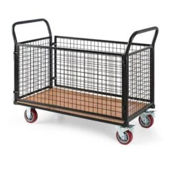 Loadster Gitterwagen Rollwagen Magazinwagen Max.500kg Holzboden 9 Loadster Gitterwagen Rollwagen Magazinwagen Max.500kg Holzboden -Gartenbedarf Geschäft 10031241 yy 0004 front Waldbeck Loadster Gitterwagen Rollwagen schwarz reedit