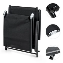 Modena Sonnenliege 64x85x170cm Aluminium/Stahlrohr Schwarz 12 Modena Sonnenliege 64x85x170cm Aluminium/Stahlrohr Schwarz -Gartenbedarf Geschäft 10031441 yy 0005 detail Blumfeldt Modena Sonnenliege 64x85x170cm schwarz