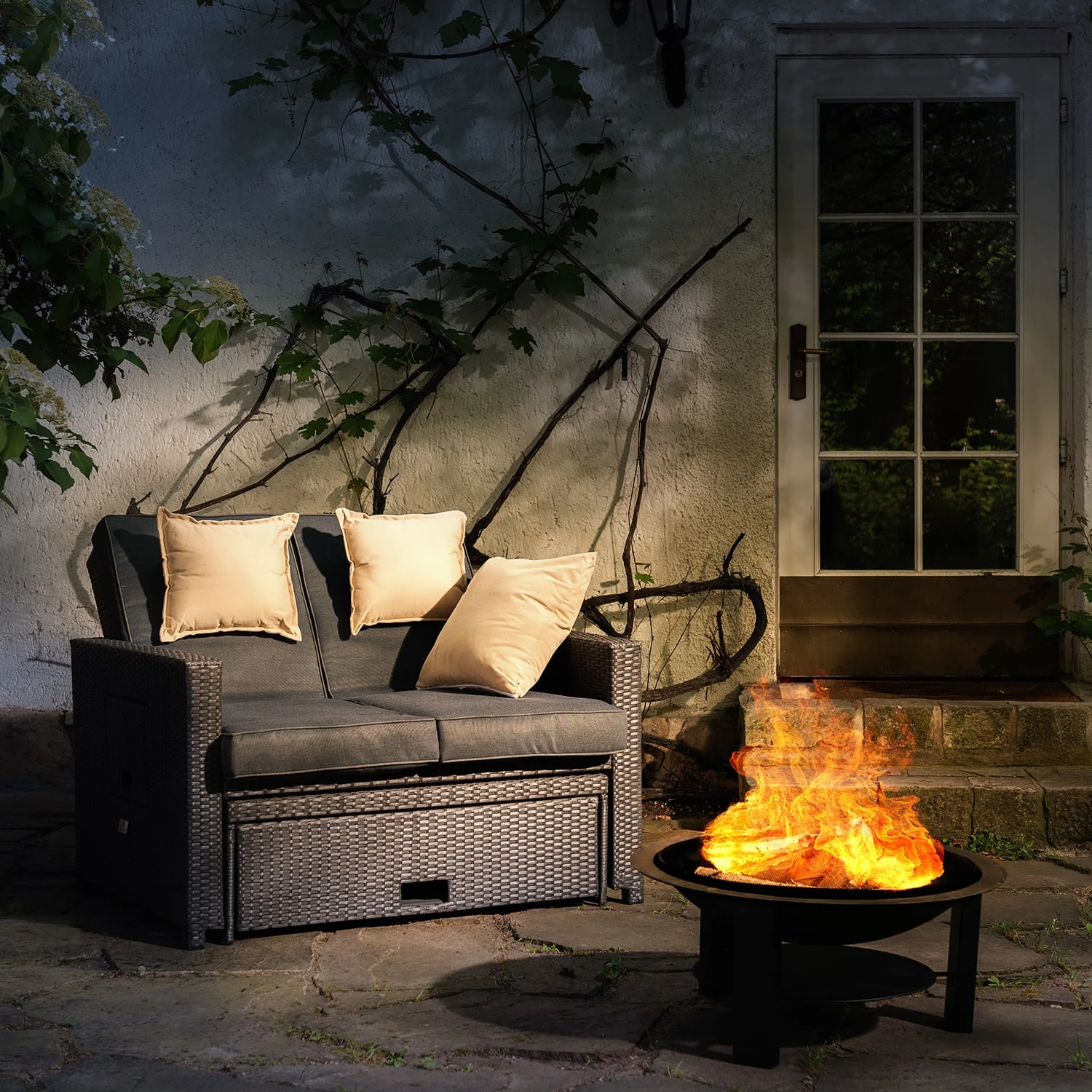 Mithras Feuerschale Ø75cm Funkenschutz Ø60cm Grillrost Gusseisen Stahl 5 Mithras Feuerschale Ø75cm Funkenschutz Ø60cm Grillrost Gusseisen Stahl – Bild 3