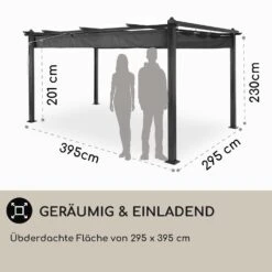 Pantheon 3x4 Pergola Vordach 3x4m Aluminium Sonnendach Polyester Grau 11 Pantheon 3x4 Pergola Vordach 3x4m Aluminium Sonnendach Polyester Grau -Gartenbedarf Geschäft 10031883 DE 0004 usp