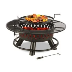 Rosario 3-in-1-Feuerschale Ø120cm | 70cm Grill | Tischplatte Stahl 12 Rosario 3-in-1-Feuerschale Ø120cm | 70cm Grill | Tischplatte Stahl -Gartenbedarf Geschäft 10032141 yy 0003 detail Blumfeldt Rosario 3in1 Feuerschale