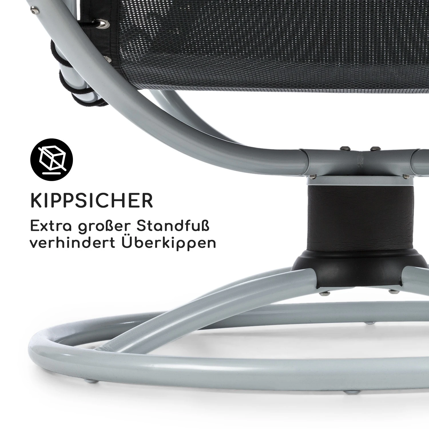 The Chiller Schwingliege 77x85x173cm 360 Comfort ComfortMesh Schwarz 9 The Chiller Schwingliege 77x85x173cm 360 Comfort ComfortMesh Schwarz – Bild 7