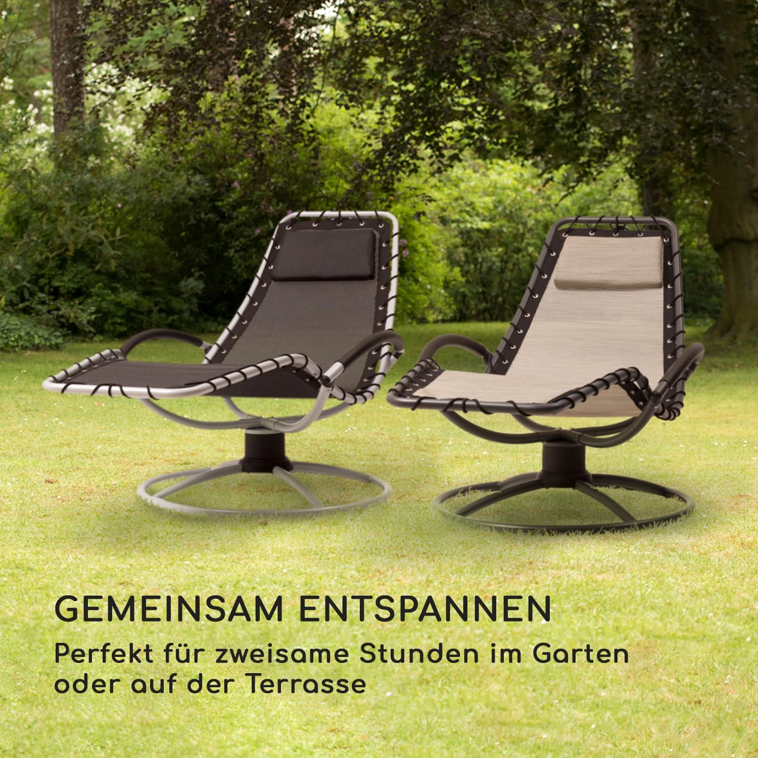 The Chiller Schwingliege 77x85x173cm 360 Comfort ComfortMesh Schwarz 10 The Chiller Schwingliege 77x85x173cm 360 Comfort ComfortMesh Schwarz – Bild 8