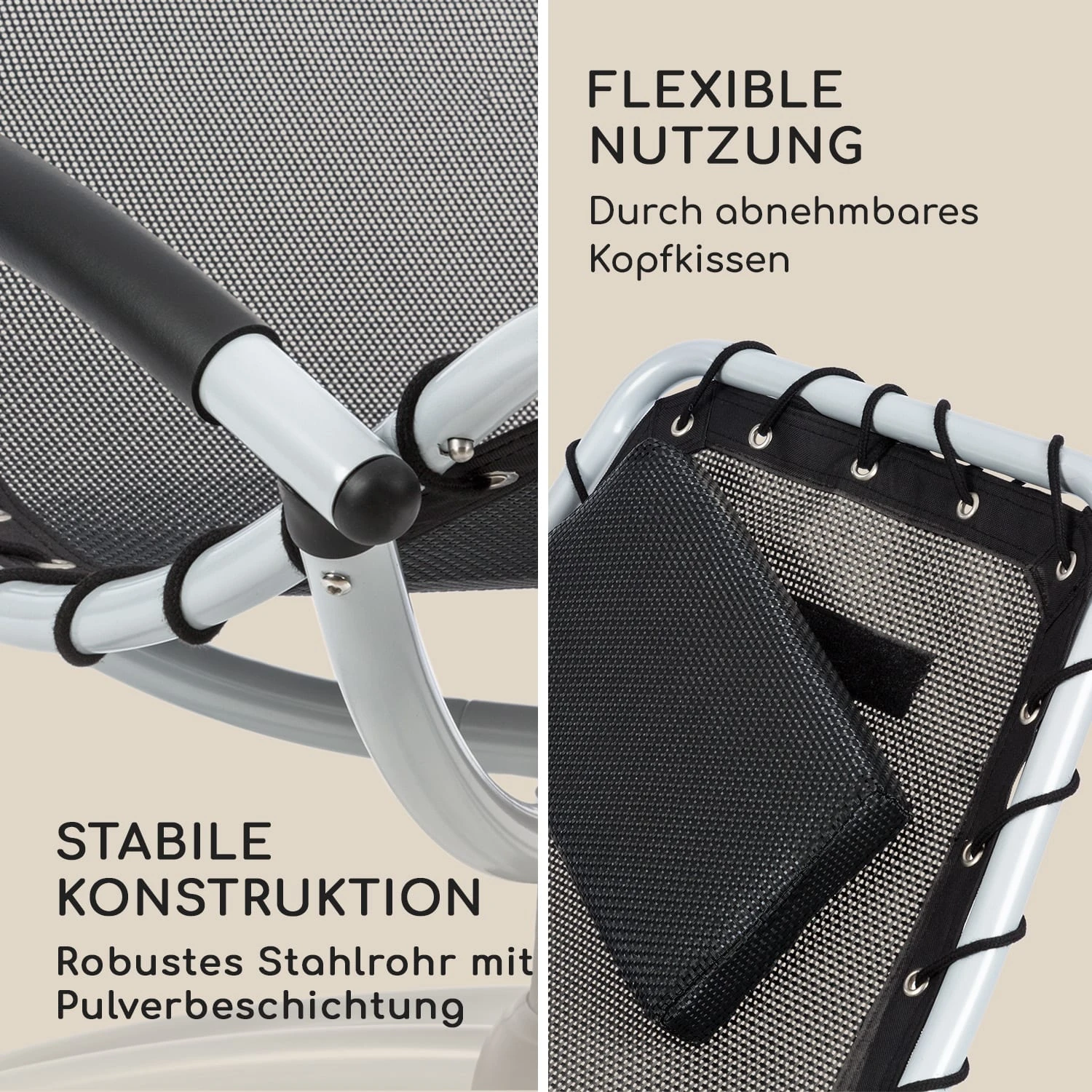 The Chiller Schwingliege 77x85x173cm 360 Comfort ComfortMesh Schwarz 11 The Chiller Schwingliege 77x85x173cm 360 Comfort ComfortMesh Schwarz – Bild 9