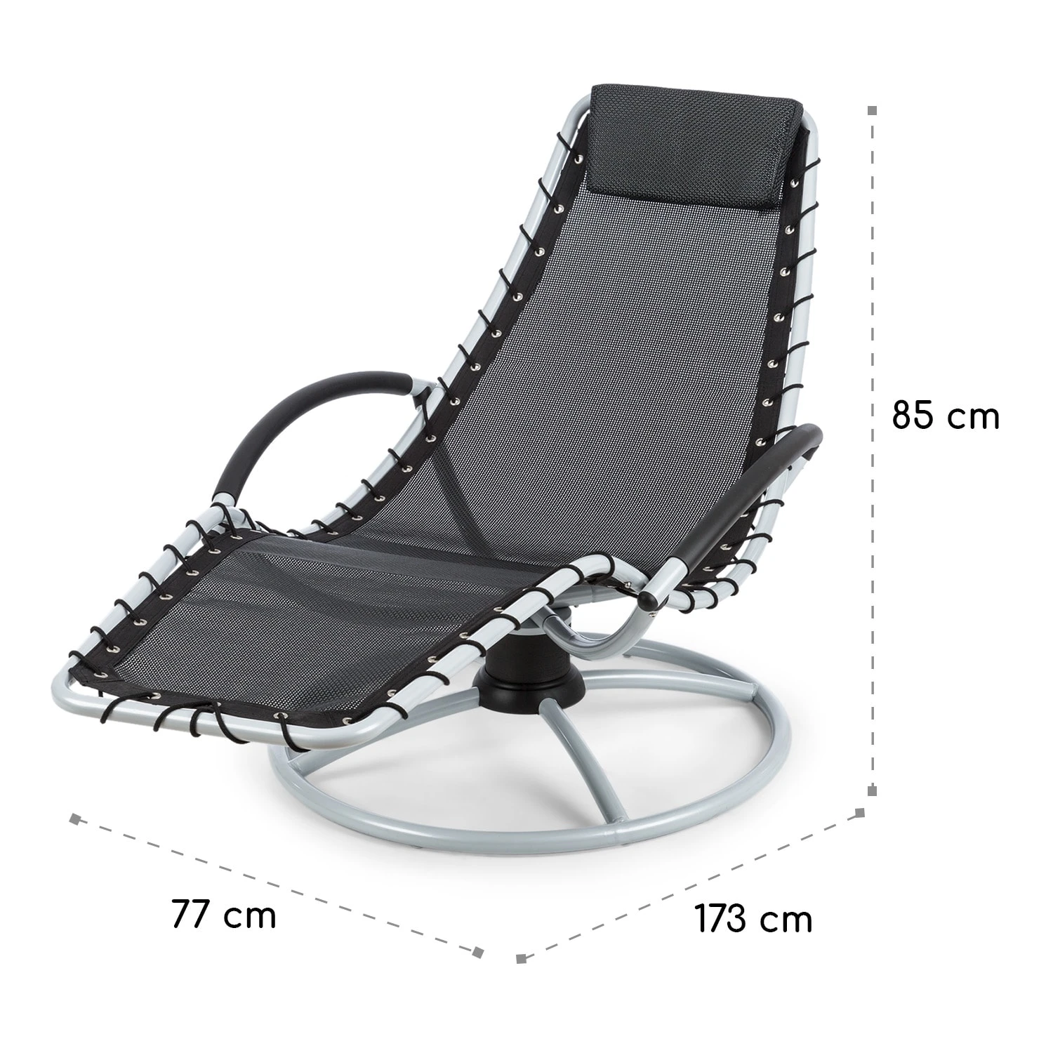 The Chiller Schwingliege 77x85x173cm 360 Comfort ComfortMesh Schwarz 12 The Chiller Schwingliege 77x85x173cm 360 Comfort ComfortMesh Schwarz – Bild 10