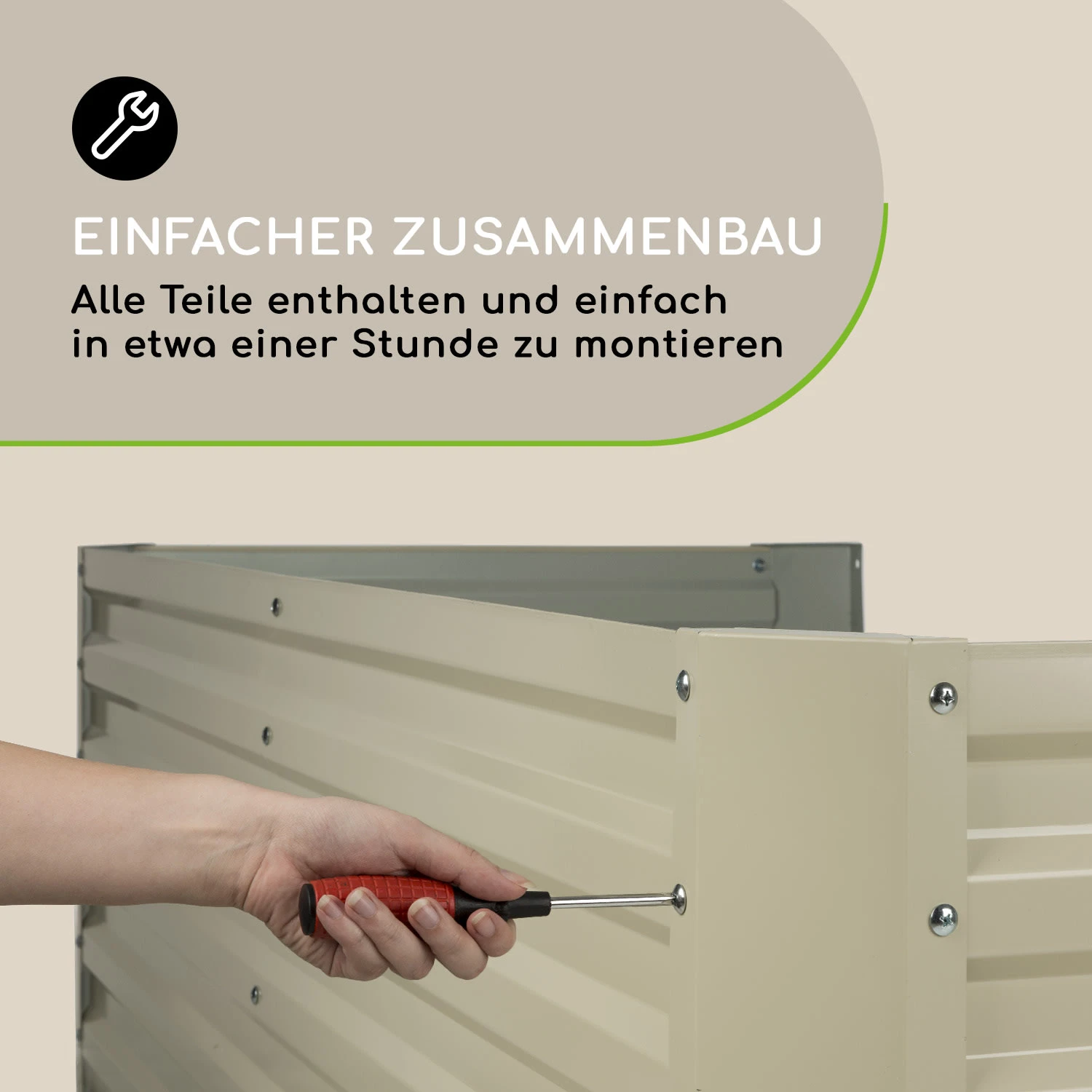 High Grow Straight Hochbeet 180x60x90cm 970l Stahl Verzinkt Silber 6 High Grow Straight Hochbeet 180x60x90cm 970l Stahl Verzinkt Silber – Bild 4