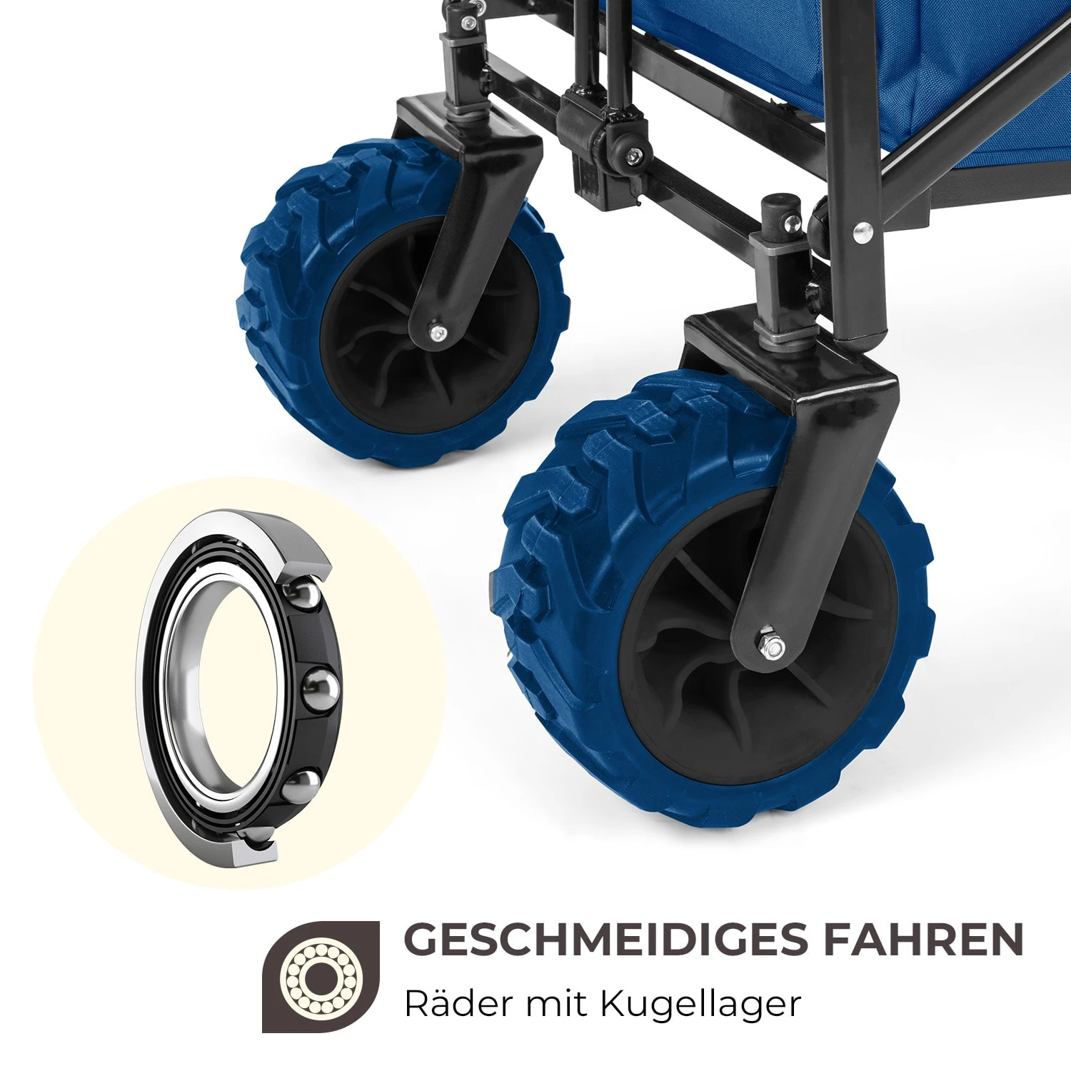 Easy Rider Bollerwagen Bis 70kg Teleskopstange Zusammenklappbar Blau 6 Easy Rider Bollerwagen Bis 70kg Teleskopstange Zusammenklappbar Blau – Bild 4