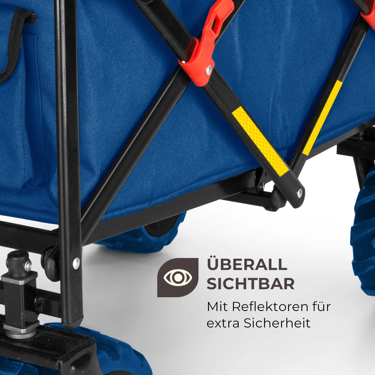 Easy Rider Bollerwagen Bis 70kg Teleskopstange Zusammenklappbar Blau 7 Easy Rider Bollerwagen Bis 70kg Teleskopstange Zusammenklappbar Blau – Bild 5