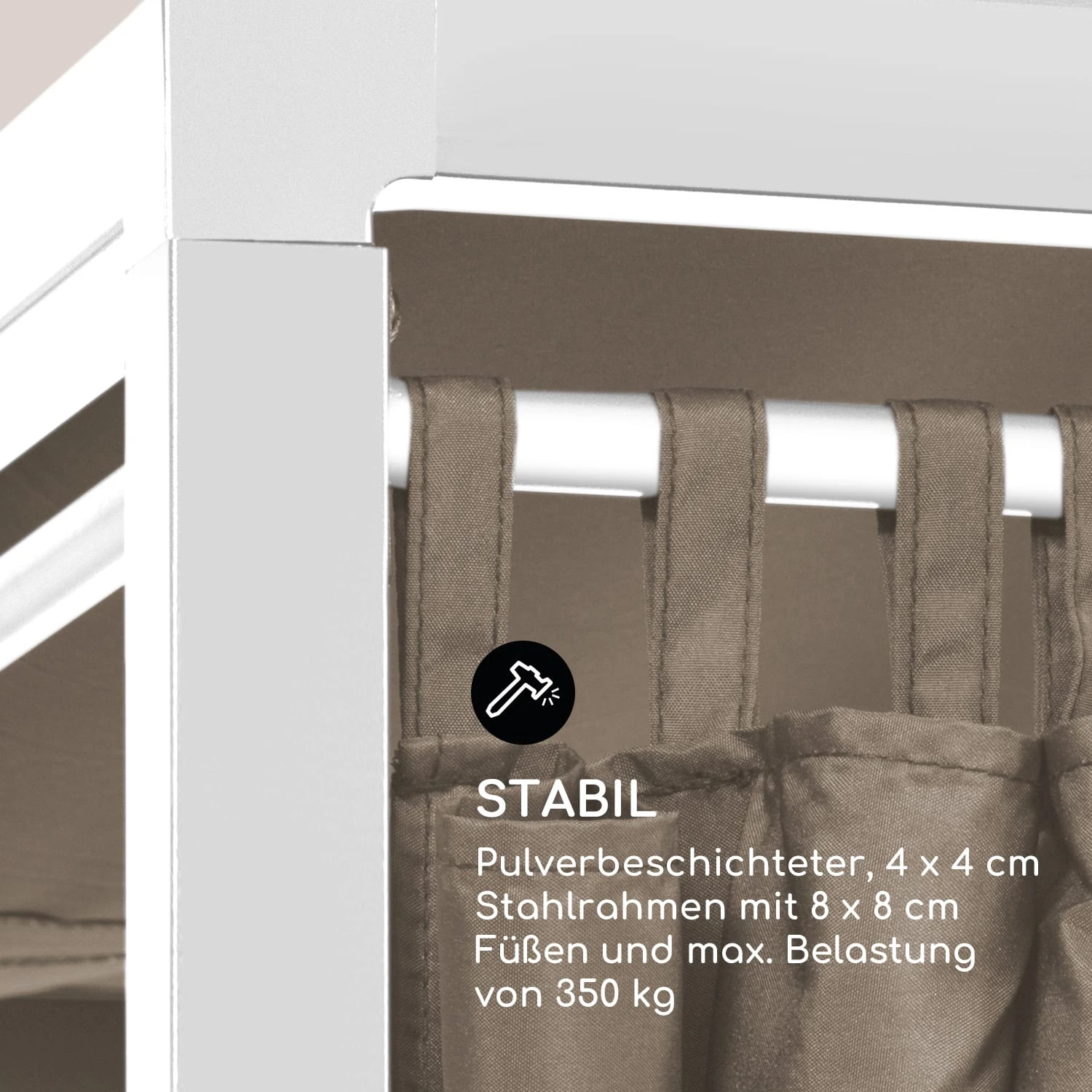 Senator Lounge Gartenliege 188x208x205cm Sonnendach Polyester Stahl 9 Senator Lounge Gartenliege 188x208x205cm Sonnendach Polyester Stahl – Bild 7