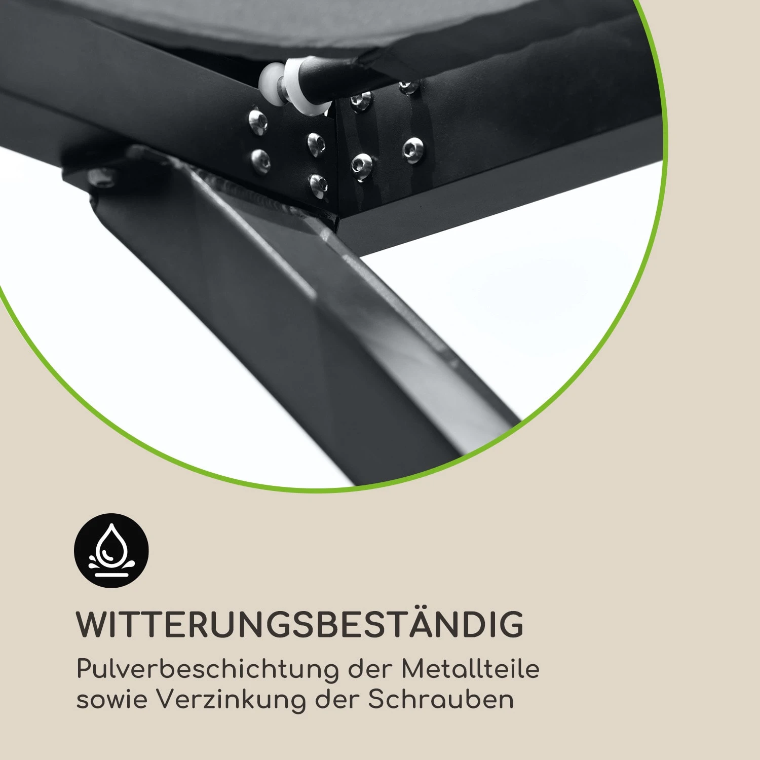 Palazzo Pavillon 4x3m Faltdach Polyester Aluminium Schwarz / Grau 7 Palazzo Pavillon 4x3m Faltdach Polyester Aluminium Schwarz / Grau – Bild 5