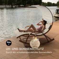 Mauritius Schwingliege Mit Dach ComfortMesh 180kg Max.wetterfest Creme -Gartenbedarf Geschäft 10032587 de 0002 logo