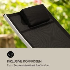 Sun Valley Sonnenliege Zusammenklappbar Kopfkissen Schwarz -Gartenbedarf Geschäft 10033307 de 0004 logo
