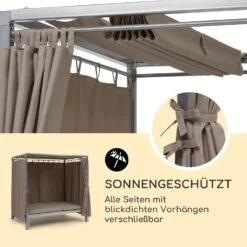 Eremitage Double Sunbed 2 Pers Stahl-Rahmen Sonnendach Vorhänge Taupe 14 Eremitage Double Sunbed 2 Pers Stahl-Rahmen Sonnendach Vorhänge Taupe -Gartenbedarf Geschäft 10033316 de 0003 logo