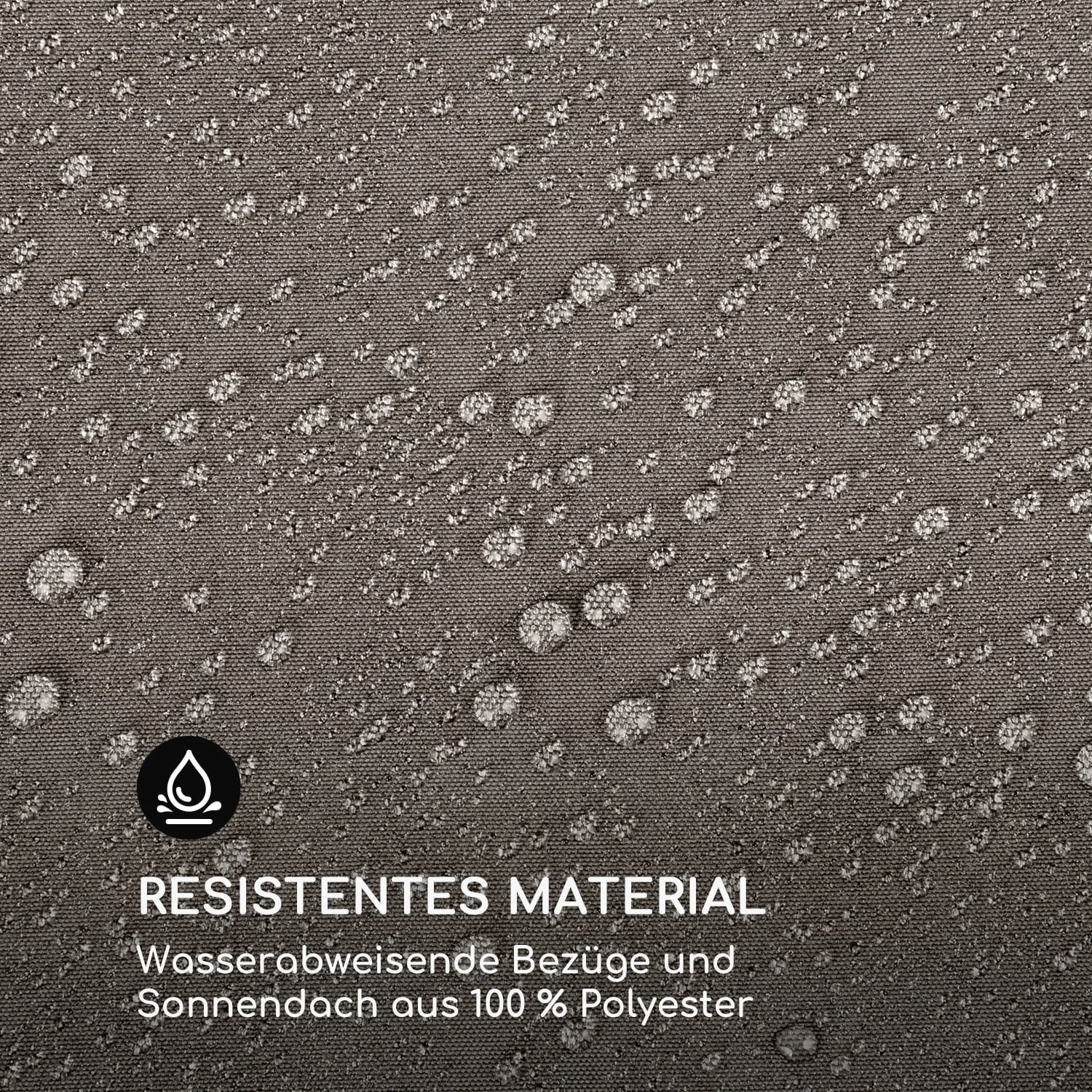 Eremitage Double Sunbed 2 Pers Stahl-Rahmen Sonnendach Vorhänge Taupe 11 Eremitage Double Sunbed 2 Pers Stahl-Rahmen Sonnendach Vorhänge Taupe – Bild 9