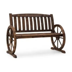 Murnau Gartenbank Flammenbehandeltes Tannenholz Braun