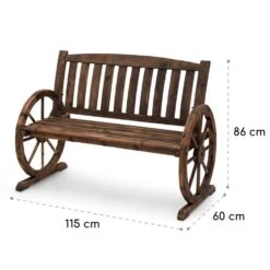 Murnau Gartenbank Flammenbehandeltes Tannenholz Braun -Gartenbedarf Geschäft 10033354 yy 0007 logo Blumfeldt Murnau Gartenbank Tannenholz braun