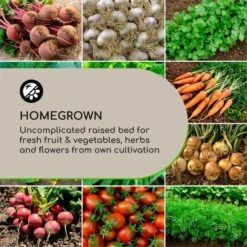 Mammutgrow Hochbeet 76 X 65 X 37 Cm UV- Und Frostschutz Anthrazit -Gartenbedarf Geschäft 10033360 yy 0003 logo Blumfeldt Mammutgrow Hochbeet anthrazit