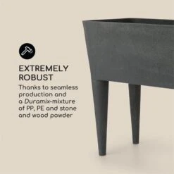 Mammutgrow Hochbeet 76 X 65 X 37 Cm UV- Und Frostschutz Anthrazit -Gartenbedarf Geschäft 10033360 yy 0005 logo Blumfeldt Mammutgrow Hochbeet anthrazit