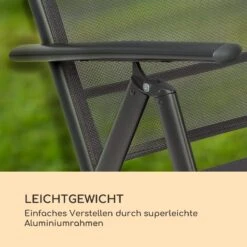 Almeria Klappstuhl 2er-Set 56,5 X 107 X 68 Cm ComfortMesh Aluminium -Gartenbedarf Geschäft 10033400 de 0003 logo