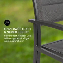 Torremolinos Gartenstühle 2 St. Aluminium ComfortMesh Dunkelgrau -Gartenbedarf Geschäft 10033404 de 0004 logo