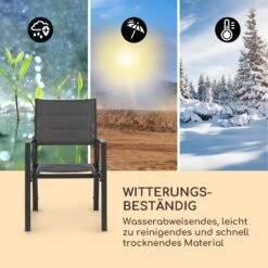 Torremolinos Gartenstühle 2 St. Aluminium ComfortMesh Dunkelgrau -Gartenbedarf Geschäft 10033404 de 0006 logo