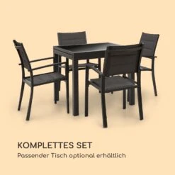 Torremolinos Gartenstühle 2 St. Aluminium ComfortMesh Dunkelgrau -Gartenbedarf Geschäft 10033404 de 0008 logo