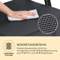 Pomporto Lounge Liegestuhl 70/30 PVC/PE Aluminium 7-Stufen Anthrazit -Gartenbedarf Geschäft 10033409 de 0007 logo