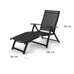 Pomporto Lounge Liegestuhl 70/30 PVC/PE Aluminium 7-Stufen Anthrazit -Gartenbedarf Geschäft 10033409 yy 0009 logo Blumfeldt Pomporto Lounge Liegestuhl Anthrazit